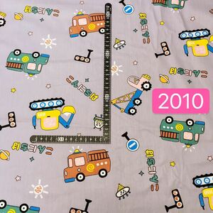 2010#働く車布生地コットン100%綿ハギレハンドメイド