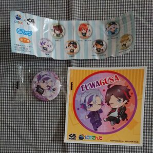 【未使用】にじさんじ ふわぐさシール&不破湊缶バッジ【未開封】