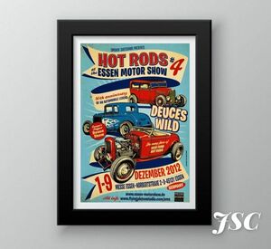 HOTROD ホットロッド ポスター キャンバス アメ車 Ford シボレー ロカベリー モーター ショー 雑貨 Garage PAC19