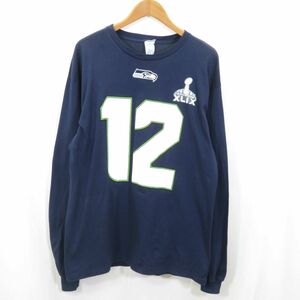 NFL シアトル シーホークス アメフト ロングTシャツ sizeXL/0704