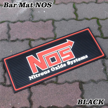 バーマット NOS かっこいい ラバー Nitros Oxide Systems 車 ガレージ おしゃれ アメリカン 雑貨 ブラック インテリア カフェ バー_画像1