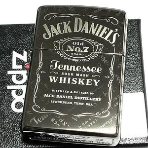 ZIPPO ライター ジャックダニエル プレミアム ブラックアイス ジッポ お酒 Jack Daniel's PREMIUM 4面 レーザー彫刻 ウイスキー