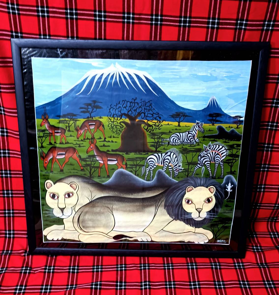 If you are looking for a Tingatinga frame size 61.5x64.5cm African gift, artwork, painting, acrylic, gouache