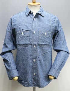 Workers K&T H MFG Co (ワーカーズ) MFG Shirt Blue Chambray / ブルーシャンブレーシャツ 美品 size 14.5(S) / ベンチレーション