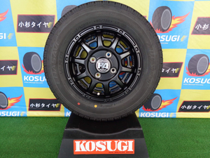 未使用展示品　H4　MOTOR　X1　4J-12 4H100 +43　エナセーブ　145/80R12　軽トラ　軽バンなど　中古セット　