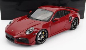 ミニチャンプス 1/18 ポルシェ 911 (992) ターボS スポーツデザイン 2021 レッド MINICHAMPS PORSCHE フル開閉機構 ミニカー