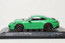 ミニチャンプス 1/43 ポルシェ 911 (992) GT3 ツーリング グリーン MINICHAMPS PORSCHE 911 限定480台 ミニカー_画像2