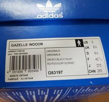 激レアの未使用 adidas GAZELLE INDOOR ガッツレー インドア ORIGINALS オリジナルス 人気サイズ27 US9 G63197 正規品 ガゼル 青 ブルー系_画像8