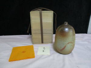 .] orchid Bizen . popular author bamboo middle . next flower raw tea utensils vase flower vase also box unused 