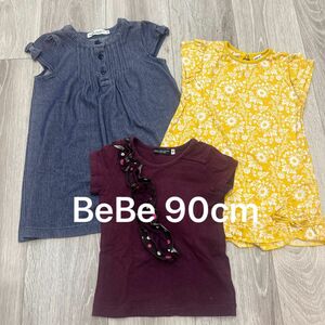 女の子 BeBe 90 ワンピース Tシャツ まとめ売り