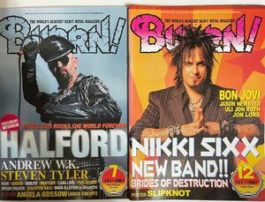 BURRN!2002年 7月&2002年 12月 2冊　ハードロック、ヘビィメタル音楽雑誌