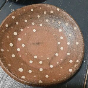 【未使用】やちむん いっちん 平皿 小鉢 2枚セット 沖縄 陶芸 民藝 手作り