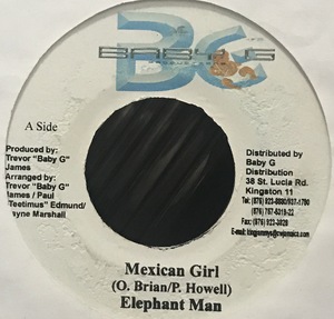[ 7 / レコード ] Elephant Man / Mexican Girl ( Reggae ) Baby G Productions レゲエ 