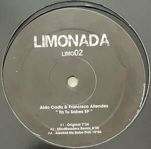 [ 12 / レコード ] Aldo Cadiz & Francisco Allendes / Ya Tu Sabes EP ( Tribal House ) Limonada Records Ricardo Villalobos プレイ　