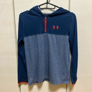 UNDER ARMOUR アンダーアーマー 長袖 Tシャツ パーカー　キッズ ジュニア 150 紺 ネイビー スポーツ