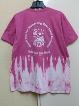 [送料無料](t23f3)XLショップTピッツァpizzaバーusaアメリカ輸入古着半袖プリントTシャツオーバーサイズゆるだぼブリーチタイダイ柄bar_画像2