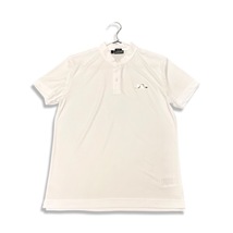 J.LINDEBERG ジェイリンドバーグ BODE REGULAR GOLF FIT POLO ノーカラー ドライ 半袖 ポロシャツ ホワイト size M_画像1