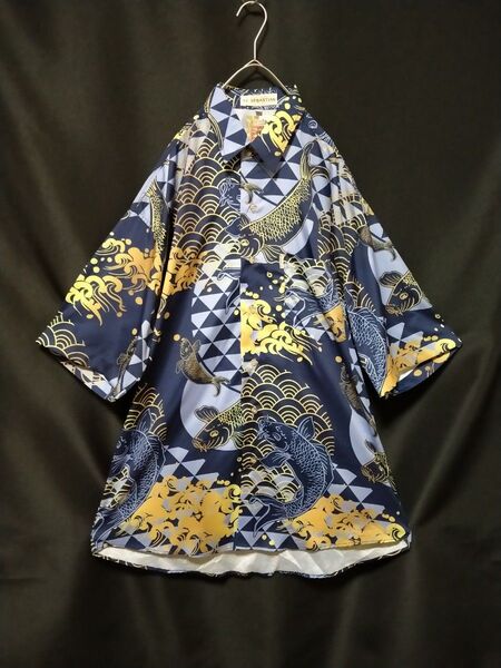 未使用タグ付 鯉 和柄 祭り 神輿 オーバーサイズビックシルエット UNISEX