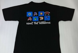 セガ ソニック 半袖Tシャツ Ｍサイズ　新品タグ付き　ステッカー付　SEGA　両面プリント