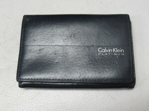 ◆8.Calnin Klein PLATINUM カルバンクライン 名刺入れ カードケース パスケース 定期入れ/中古
