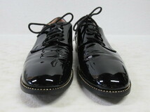 ◆INTER-CHAUSSURES インターショシュール ブラックエナメル シューズ ヒール2㎝ 靴 レディース 38 24cm/中古_画像8