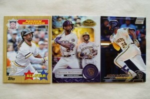 アンドリュー・マカッチェン【Andrew McCutchen】3枚セット◆2022 Topps ピッツバーグパイレーツ ミルウォーキーブリュワーズ ET