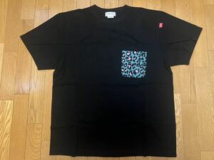 HEAD GOONIE ヘッドグーニー 豹柄 ヒョウ柄 ポケット Tシャツ ブラック サイズ XXL