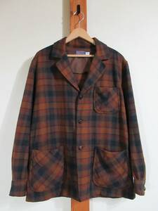 70'S VINTAGE USA古着★Pendleton/ペンドルトン▼テーラードジャケット シャツジャケット MADE IN USA アメリカ製