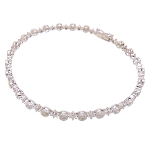 [ Ginza shop ]Non Brand non brand 750WG 1.05ct diamond tennis bracele 750 white gold lady's * men's DH75747