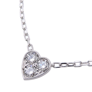 [ Ginza shop ]CARTIER Cartier 750WG Mini Heart ob Cartier diamond necklace 750 white gold DH67127