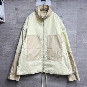 JIL SANDER+ Jil Sander плюс ZIP SLEEVE PANELLED WINDBREAKER жакет лучший оттенок желтого ( на фото ) size46 [ средний глаз чёрный B07]