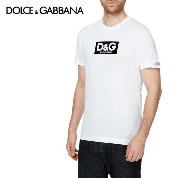送料無料 2 DOLCE&GABBANA ドルチェ＆ガッバーナ G8QI4T FU7EQ ホワイト Tシャツ カットソー 半袖 size 48