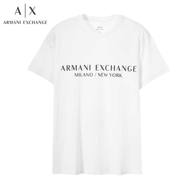 送料無料 5 ARMANI EXCHANGE アルマーニ エクスチェンジ 8NZT72 Z8H4Z 1100 ホワイト クールネック Tシャツ size M