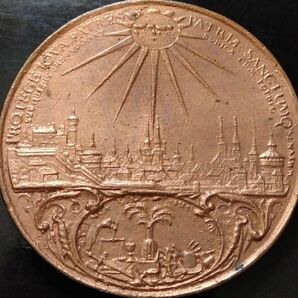 ドイツ・ニュルンベルク都市景観大型メダル　レア（希少）1627年　極美 