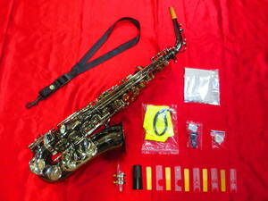 LADE alto saxophone black OJ custom beautiful goods ( extra attaching )