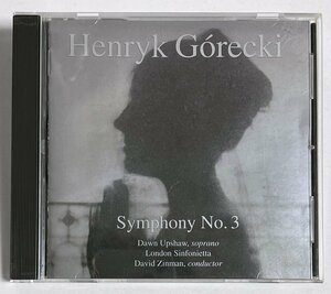 CD　グレツキ 交響曲第3番 悲歌のシンフォニー 国内盤　アップショウ ジンマン ロンドン・シンフォニエッタ