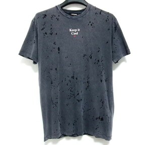 新品★Dsquared2 ディースクエアード★メンズ keep it cool TEE★クラッシュ ダメージ★Tシャツ★L★イタリア製