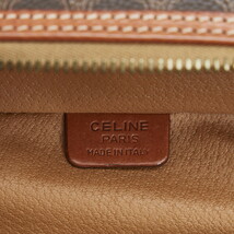 セリーヌ マカダム ハンドバッグ バニティハンド MC96 ブラウン PVC レザー レディース CELINE 【中古】_画像9