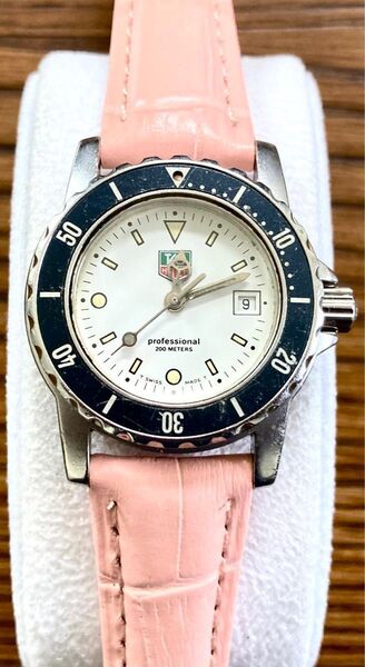 TAG HEUER タグホイヤー プロフェッショナル200M デイト レディース (替えベルト付) 美品