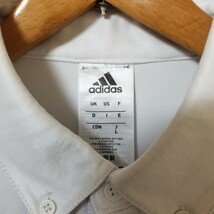 adidas　アディダス　半袖　ポロシャツ　Lサイズ　ワンポイント　ロゴ　ホワイト　_画像7