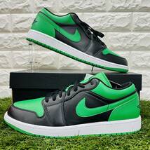 ナイキ エアジョーダン1 ロー ラッキー グリーン メンズ Nike Air Jordan 1 Low AJ1 白黒緑 29.5cm 送料込み 553558-065_画像3