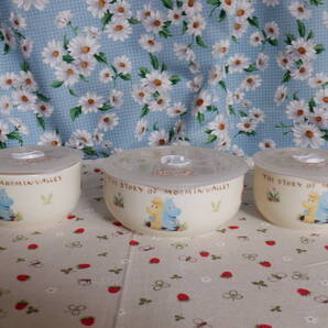 C7 yamaka『ヤマカ★ムーミンと仲間たち 陶器製 保存容器(大1個&小2個)~3個まとめて』~箱なし