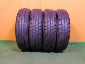 155/65R13 DUNLOP アルト、ミラ、キャロル 製造年2019 4本 バリ溝★C334