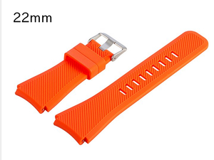 22mm 交換用 時計 ベルト 工具不要 オレンジ ダイバー系から通常の防水時計まで シリコンラバー製 腕時計バンド