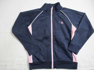 BE532[Sirmione* sill Mio -ne] Logo deco sport light . long sleeve jacket woman .. blue 130