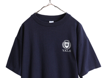 80s USA製 ★ チャンピオン YALE プリント Tシャツ メンズ XL / 80年代 ビンテージ Champion カレッジ トリコタグ 100% コットン ネイビー_画像2