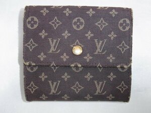 ルイヴィトン LouisVuitton 二つ折り財布 モノグラム・ミニ・ラン ポルトモネ ビエ カルト クレディ エベヌ M95233 TH0047 中古品