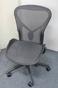 H22971G5025）Herman Miller Aeron Chair ハーマンミラー アーロンチェア ライト Bサイズ ポスチャーフィット アームレス