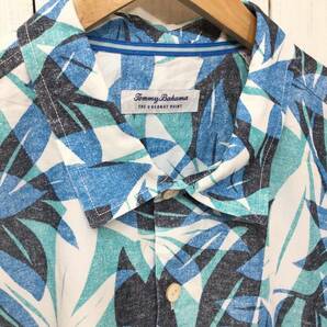 Tommy Bahama トミーバハマ シルクシャツ アロハシャツ ハワイアン 総柄シルク半袖シャツ メンズ 2XLB 大きめ 良品綺麗の画像3