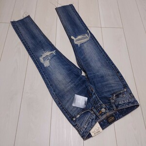 【新品未使用】MOUSSY VINTAGE BROKEN SKINNYカットオフダメージスキニーデニムパンツ/23　11,800円を